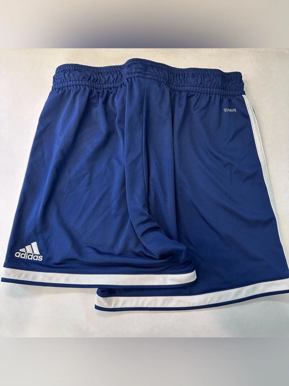 2 Pack Adidas Navy Climalite Athletic Soccer Shorts Youth Medium 12-14 Training
